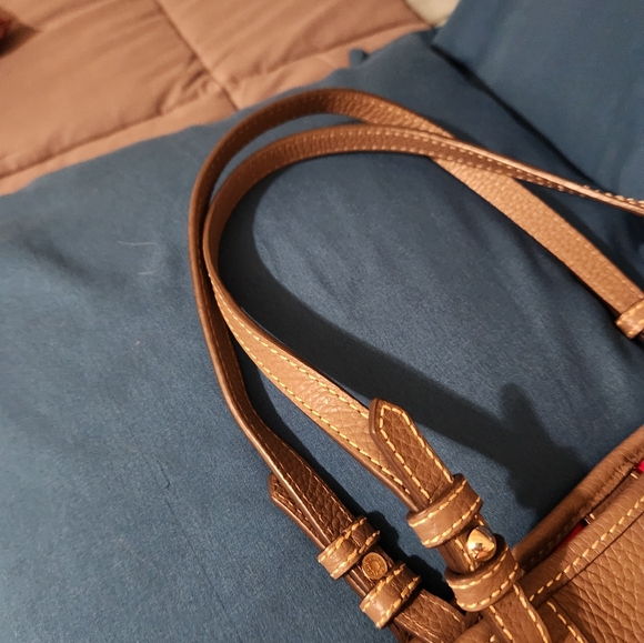 Dooney & Bourke Taupe Leather Tote - Picture 9 of 10